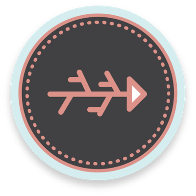 círculo con flecha rosa