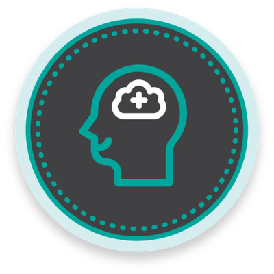 small icon of a head with a cloud and up arrow