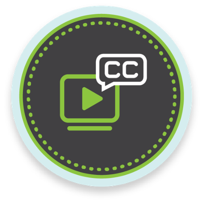 pantalla de computadora con las letras CC