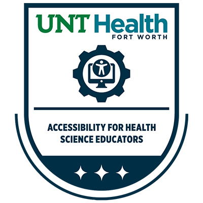 Accessibility for Health Science Educators Digital Badge