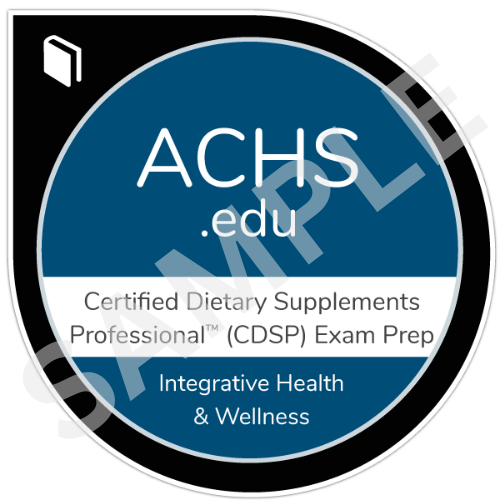 Certified Dietary Supplement Professional (CDSP)™ Exam Prep Program ...